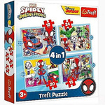 Trefl Puzzle Spidey in njegovi neverjetni prijatelji 4v1 (12,15,20,24 kosov)