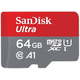 SanDisk Ultra microSDXC spominska kartica, 64 GB + SD adapter