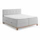 Svetlo siva boxspring postelja s prostorom za shranjevanje 160x200 cm Catania - Meise Möbel