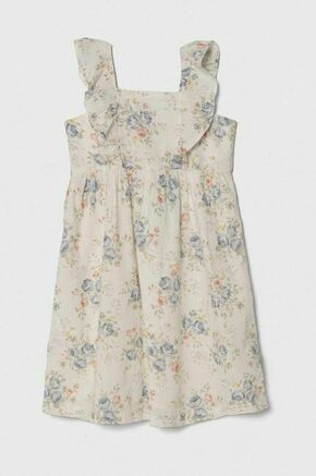 Otroška bombažna obleka zippy bela barva - bela. Otroški Lahkotna obleka iz kolekcije zippy. Model izdelan iz vzorčaste tkanine. Model iz zračne bombažne tkanine.