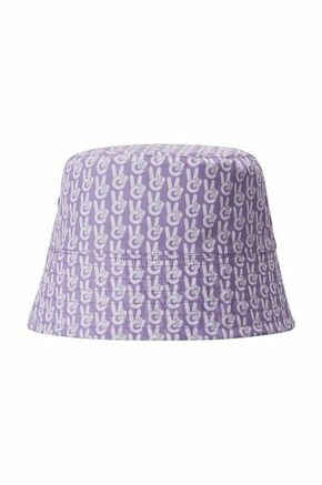 Dvostranski otroški klobuk Reima vijolična barva - vijolična. Otroške klobuk iz kolekcije Reima. Model z ozkim robom