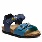 Otroški sandali Geox mornarsko modra barva - modra. Otroški sandali iz kolekcije Geox. Model izdelan iz ekološkega usnja.