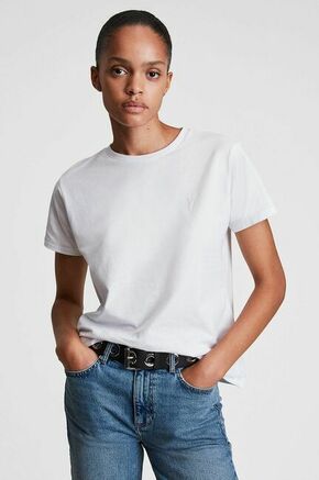 AllSaints bombažna majica - bela. T-shirt iz zbirke AllSaints. Model narejen iz tanka