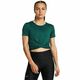 Under Armour Women's Motion Crossover Crop SS Hydro Teal/White M Fitnes majica