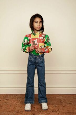 Otroška bombažna srajca Mini Rodini - pisana. Otroška srajca iz kolekcije Mini Rodini. Model izdelan iz vzorčaste tkanine.