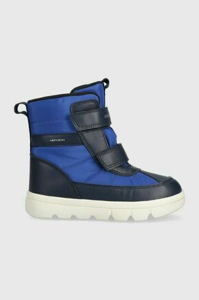 Otroški zimski škornji Geox J36LFB 0FU54 J WILLABOOM B AB mornarsko modra barva - mornarsko modra. Zimski čevlji iz kolekcije Geox. Podloženi model izdelan iz kombinacije sintetičnega in tekstilnega materiala.