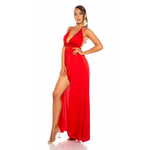Amiatex Ženska obleka 81865, rdeča, UNIVERZáLNí