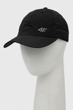Kapa s šiltom 4F črna barva - črna. Kapa s šiltom vrste baseball iz kolekcije 4F. Model izdelan iz enobarvne tkanine.