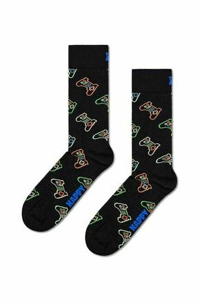 Nogavice Happy Socks Gaming Sock črna barva - črna. Nogavice iz kolekcije Happy Socks. Model izdelan iz elastičnega