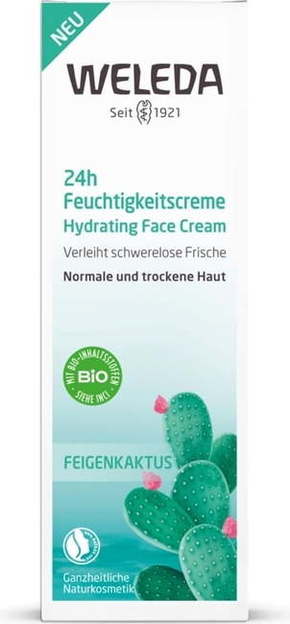 Weleda Prickly Pear Hydrating dnevna krema za obraz za suho kožo 30 ml za ženske