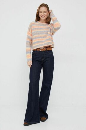 Pulover s primesjo volne Pepe Jeans ženski - pisana. Pulover iz kolekcije Pepe Jeans. Model z okroglim izrezom