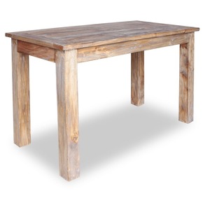 Greatstore Jedilna miza iz masivnega predelanega lesa 120x60x77 cm
