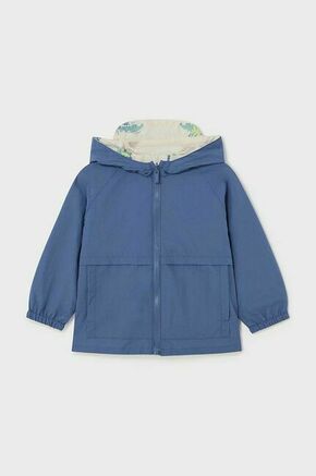 Obojestranska jakna za dojenčke Mayoral - modra. Jakna za dojenčka iz kolekcije Mayoral. Prehoden model izdelan iz kombinacije gladkega in vzorčastega blaga.