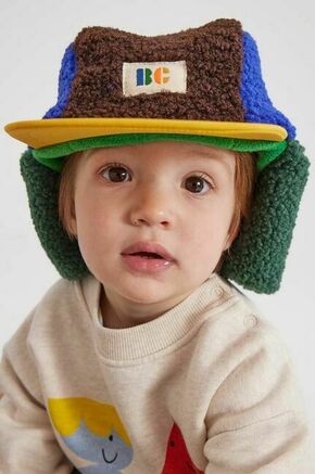 Otroška kapa Bobo Choses zelena barva - zelena. Otroški kapa iz kolekcije Bobo Choses. Model izdelan iz materiala z nalepko.