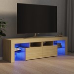 vidaXL TV omarica z LED lučkami sonoma hrast 140x35x40 cm