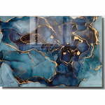 Steklena slika 70x50 cm Dark Marble – Wallity