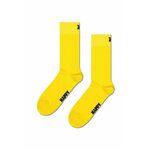 Nogavice Happy Socks Solid rumena barva - rumena. Nogavice iz kolekcije Happy Socks. Model izdelan iz elastičnega, enobarvnega materiala.