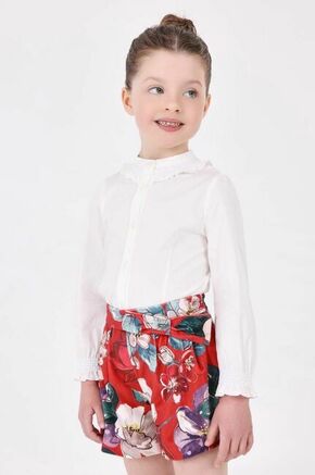 Otroške kratke hlače Mayoral rdeča barva - rdeča. Otroški kratke hlače iz kolekcije Mayoral. Model izdelan iz vzorčaste tkanine. Poliester zagotavlja večjo odpornost na gubanje.