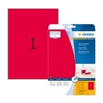 HERMA Etikete superprint, 210x297 mm, 20/1, neon rdeče HER5048