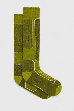 Nogavice Icebreaker Ski+ Medium - zelena. Dolge nogavice iz kolekcije Icebreaker. Model izdelan iz termoaktivnega materiala z merino volno.