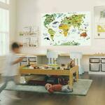 Otroški zemljevid sveta na steni