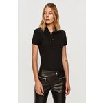 Lauren Ralph Lauren t-shirt - črna. Lahek T-shirt iz kolekcije Lauren Ralph Lauren. Model izdelan iz tanke, elastične pletenine.