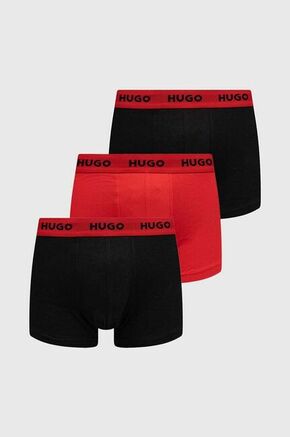 Boksarice HUGO 3-pack moški - pisana. Boksarice iz kolekcije HUGO. Model izdelan iz elastične pletenine. V kompletu so trije pari.
