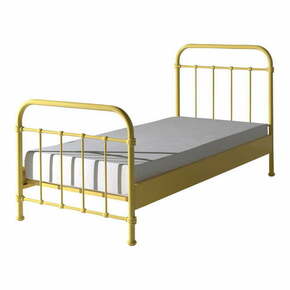 Rumena otroška kovinska postelja Vipack New York
