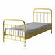 Rumena otroška kovinska postelja Vipack New York, 90 x 200 cm
