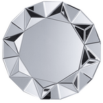 Beliani Stensko ogledalo srebrno ø70 cm HABAY