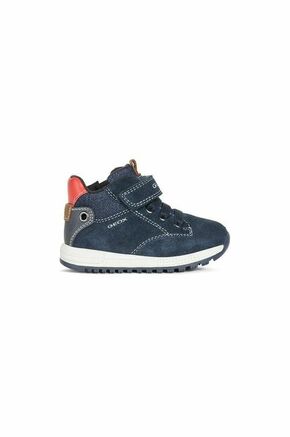 Geox otroški čevlji - mornarsko modra. Zimski otroški čevlji iz kolekcije Geox. nenaolirano Model izdelan iz kombinacije semiš usnja in tekstilnega materiala.