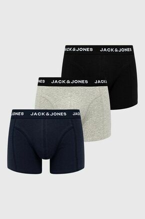 Jack&amp;Jones 3 PAKET - moški bokserji JACANTHONY 12160750 Black - Blue noči - LGM (Velikost S)