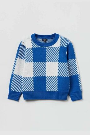Otroški pulover OVS - modra. Otroški Pulover iz kolekcije OVS. Model z okroglim izrezom