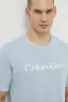 Kratka majica Calvin Klein Performance moški - modra. Kratka majica iz kolekcije Calvin Klein Performance. Model izdelan iz bombaža.