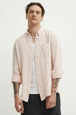 Lanena srajca HUGO roza barva