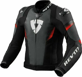 Rev'it! Jacket Control Black/Neon Red 48 Usnjena jakna