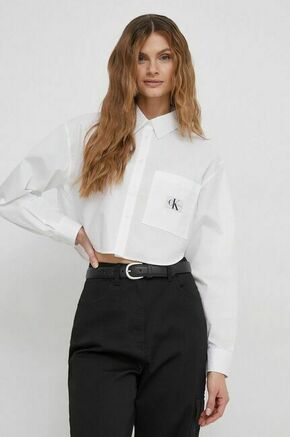 Bombažna srajca Calvin Klein Jeans ženska