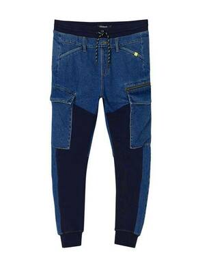 Otroške kratke hlače Desigual - modra. Otroški kratke hlače iz kolekcije Desigual. Model izdelan iz jeansa.