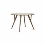 Rjava okrogla jedilna miza z mizno ploščo iz akacije ø 120 cm Quenza – Light &amp; Living