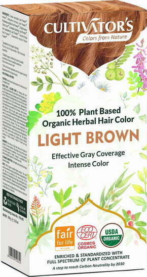 "CULTIVATOR'S Organic Herbal Hair Color - Light Brown - 100 g"