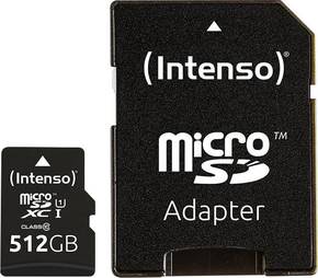 Spominska kartica micro sd z adapterjem intenso 3423493 512 gb 45 mb/s
