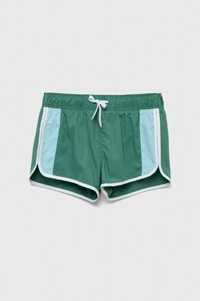 Otroške kopalne kratke hlače United Colors of Benetton zelena barva - zelena. Otroški kopalne kratke hlače iz kolekcije United Colors of Benetton. Model izdelan iz enobarvnega materiala.