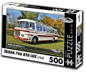 WEBHIDDENBRAND RETRO-AUTA Puzzle BUS št. 10 Škoda 706 RTO LUX (1960) 500 kosov