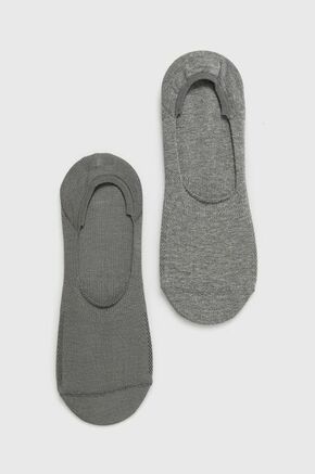 Nogavice Levi's siva barva - siva. Kratke nogavice iz kolekcije Levi's. Model izdelan iz elastičnega materiala. V kompletu sta dva para.
