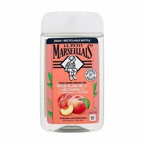 Le Petit Marseillais Extra Gentle Shower Gel Organic White Peach &amp; Organic Nectarine vlažilen in osvežilen gel za prhanje 250 ml unisex