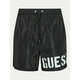 Kopalne kratke hlače Guess črna barva, F4GT28 WG292 - črna. Kopalne kratke hlače iz kolekcije Guess, izdelane iz lahkega blaga. Model iz izjemno udobne in zračne tkanine je idealen za toplejše letne čase.