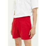Kratke hlače Hollister Co. moški, rdeča barva - rdeča. Kratke hlače iz kolekcije Hollister Co. Model izdelan iz gladke pletenine. Model iz izjemno udobne tkanine z visoko vsebnostjo bombaža.