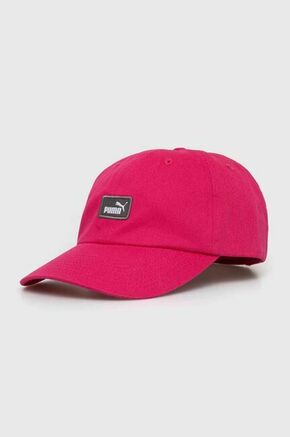 Bombažna bejzbolska kapa Puma roza barva