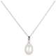 JwL Luxury Pearls Srebrna ogrlica s pravim biserom JL0436 (veriga, obesek) (Dolžina 45 cm) srebro 925/1000