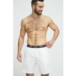 Pižama kratke hlače HUGO moški, bela barva - bela. Pižama kratke hlače iz kolekcije HUGO. Model izdelan iz elastične pletenine. Model iz izjemno udobne tkanine z visoko vsebnostjo bombaža.